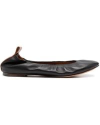 Lanvin - Leather Ballet Flats - Lyst