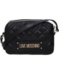 Love Moschino - Liebe Moschino -Umhängetaschen Frauen Polyurethan Schwarz/Gold - Lyst