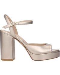 Stuart Weitzman - Platform Heel Ankle Strap Sandal - Lyst