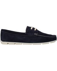 Prada - Suede Loafers - Lyst