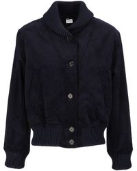 Aspesi - Cropped Ribbed Shawl-Collar Corduroy Jacket - Lyst