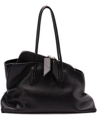 The Attico - Leather Handle Tote Bag 'La Passeggiata Medium' - Lyst