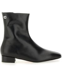 CAREL PARIS - 20Mm Aiglon Leather Ankle Boots - Lyst