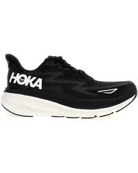 Hoka One One - Clifton 9 Sneakers Bianco/Nero-Uomo - Lyst