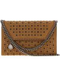 Stella McCartney - Camel Alter Suede Falabella Crossbody Bag - Lyst