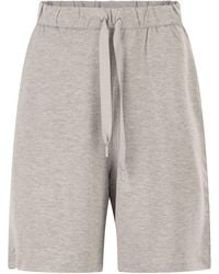 Majestic - Stretch Viscose Bermuda Shorts With Drawstring Waist - Lyst
