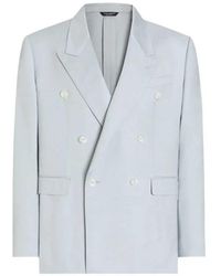 Dolce & Gabbana - Shantung Viscose Double-Breasted Jacket - Lyst