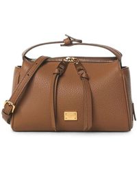 Dolce & Gabbana - Dolce & Gabbana Vittoria Leather Tote Bag With Logo Plaque - Lyst