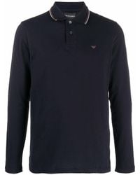Emporio Armani - Poloshirt Mit Logo-Print - Lyst