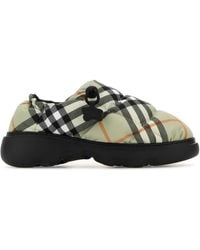 Burberry - Printed Fabric Slip-On Sneakers - Lyst