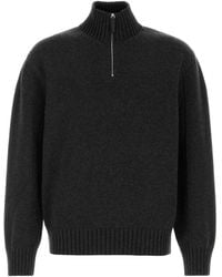 Ferragamo - Salvatore Slate Cashmere Blend Sweater - Lyst