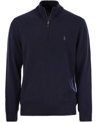 Polo Ralph Lauren - Wool Pullover With Half Zip - Lyst