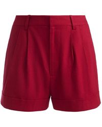 Alice + Olivia - Alice + Olivia Conry Linnen Blend Shorts - Lyst