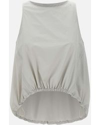 Herno - Mouwloze Asymmetrische Technische Blouse - Lyst