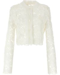 Ermanno Scervino - Macramé Tulle Cardigan - Lyst