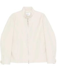 Lardini - Linen Jacket With Zipper - Lyst