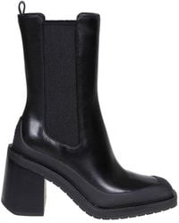 Tory Burch - Leather Pointed Toe Ankle Boots - Lyst