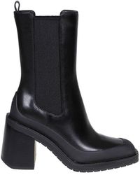 Tory Burch - Leather Pointed Toe Ankle Boots - Lyst