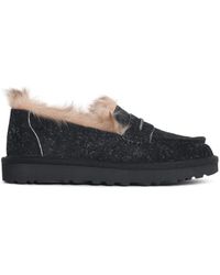 UGG - 'Ellis' schwarze Wildleder-Loafer - Lyst