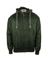 Autry - Hooded Bomber Jacket With Embroidered Logos - Lyst