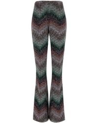Missoni - Embroidered Viscose Blend Flared Pant - Lyst