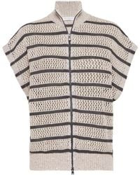 Brunello Cucinelli - Striped Cardigan - Lyst