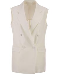 Tagliatore - Double-Breasted Linen Waistcoat - Lyst