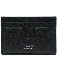 Tom Ford - Leather Card Holder With Logo Print - Lyst