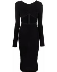 DSquared² - Cut Out Pencil Midi Dress - Lyst