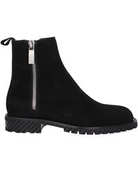 Off-White c/o Virgil Abloh - Stivaletti Uomo Camoscio Nero - Lyst