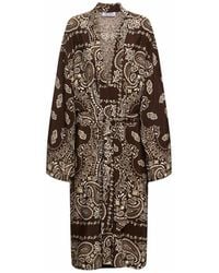 The Attico - Das Attico -gedruckte Viskose -Twill Kaftan -Kleid - Lyst