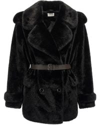 P.A.R.O.S.H. - Manteau À Taille Ceinturée - Lyst