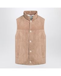 Brunello Cucinelli - Suede Waistcoat - Lyst