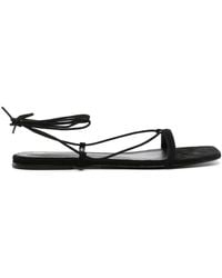 TOTEME - Leather Flat Sandals - Lyst