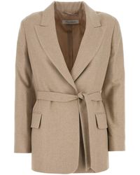 Max Mara - Cappuccino Wool Blend Randers Blazer - Lyst