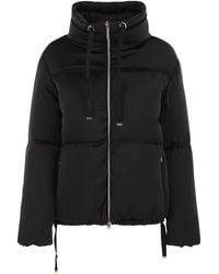 Herno - High-Neck Down Jacket With Drawstring Collar - Lyst