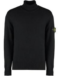 Stone Island - Baumwollmischung Rollkragenpullover Pullover - Lyst