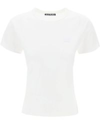 Acne Studios - Crew Neck T Shirt With Logo Patch - Lyst