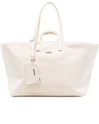 A.P.C. - A. P.C. "Le Drummer Toile" Borsa Tote - Lyst