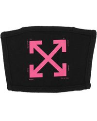 Off-White c/o Virgil Abloh - Mascherine Mask Donna Cotone Nero/Fuxia - Lyst