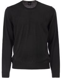 BOSS - Slim Fit Crew Neck Jumper - Lyst