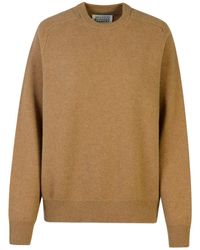 Maison Margiela - Beige Wollpullover - Lyst