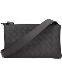 Bottega Veneta - Crossbody Bags/Graphite Leather - Lyst