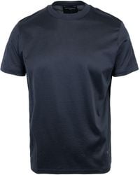 Emporio Armani - T-shirt Basica Blu Navy - Lyst