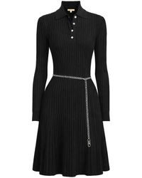MICHAEL Michael Kors Fit Flare Polo Dress in Blue | Lyst