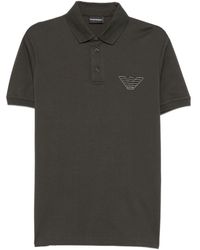 Emporio Armani - Logo Cotton Polo Shirt - Lyst