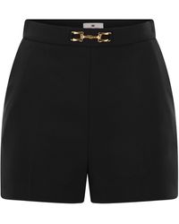 Elisabetta Franchi - Crêpe Shorts Met Klemmen En Flappen - Lyst