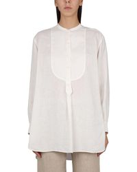 Aspesi - Linen Tunic Shirt - Lyst