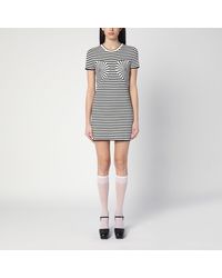 Marc Jacobs - Striped Ribbed Mini Dress - Lyst