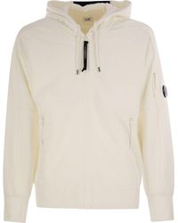 C.P. Company - Sweatshirt With Zip, Hood And Lens - Lyst